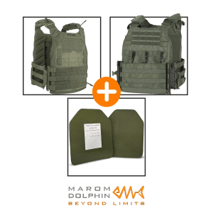 בנדל ווסט לוחם Marom Dolphin + שתי פלטות מיגון FMS 10X12 בשימוש כוחות הביטחון