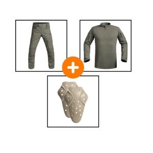 סט מדים טקטיים A10 ללוחמים כולל זוג מגני ברך